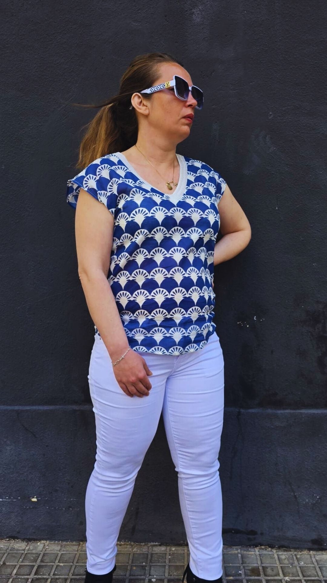 Blusa Algodón Azul