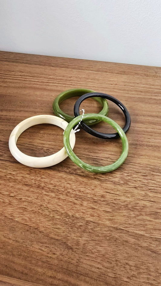 Pulseras de resina caqui