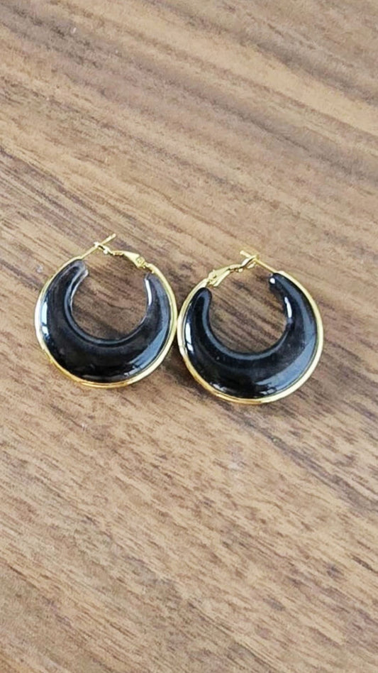 Pendientes aro media luna