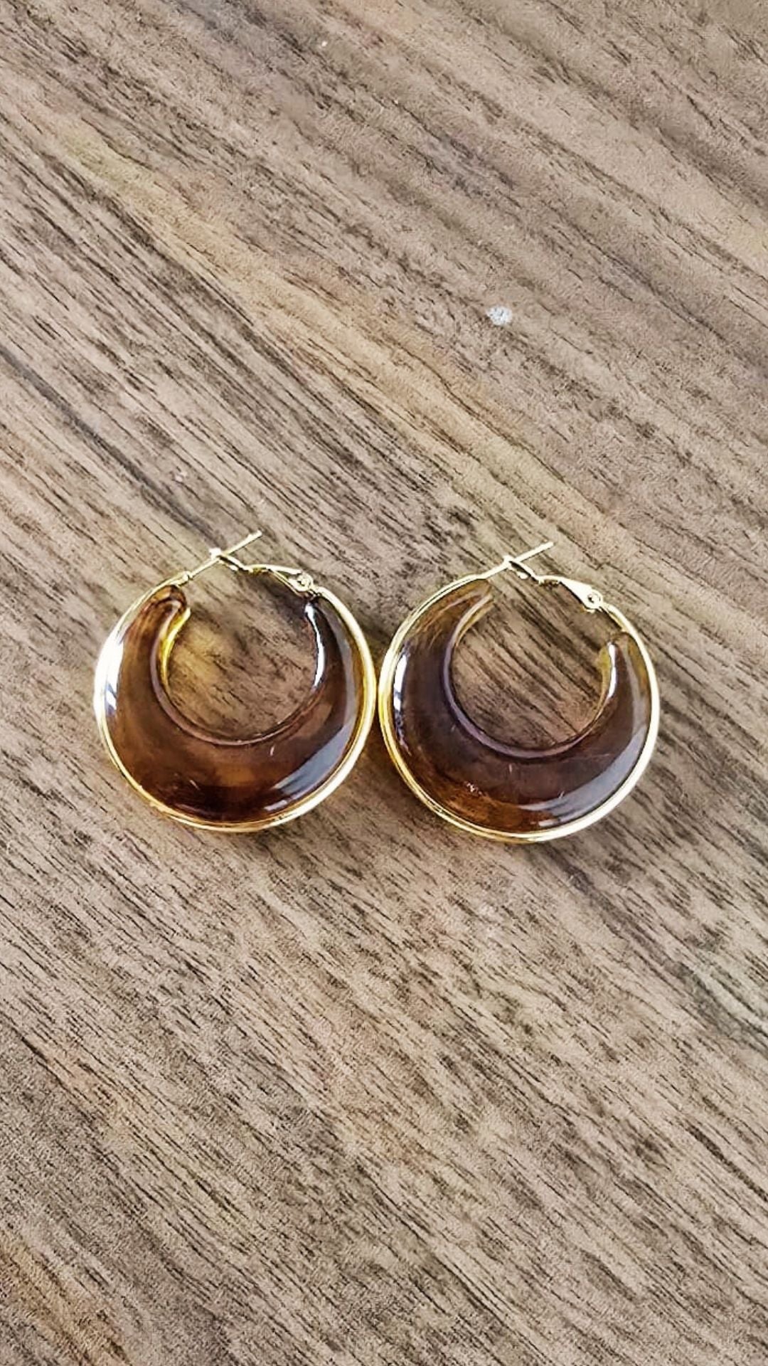 Pendientes aro media luna