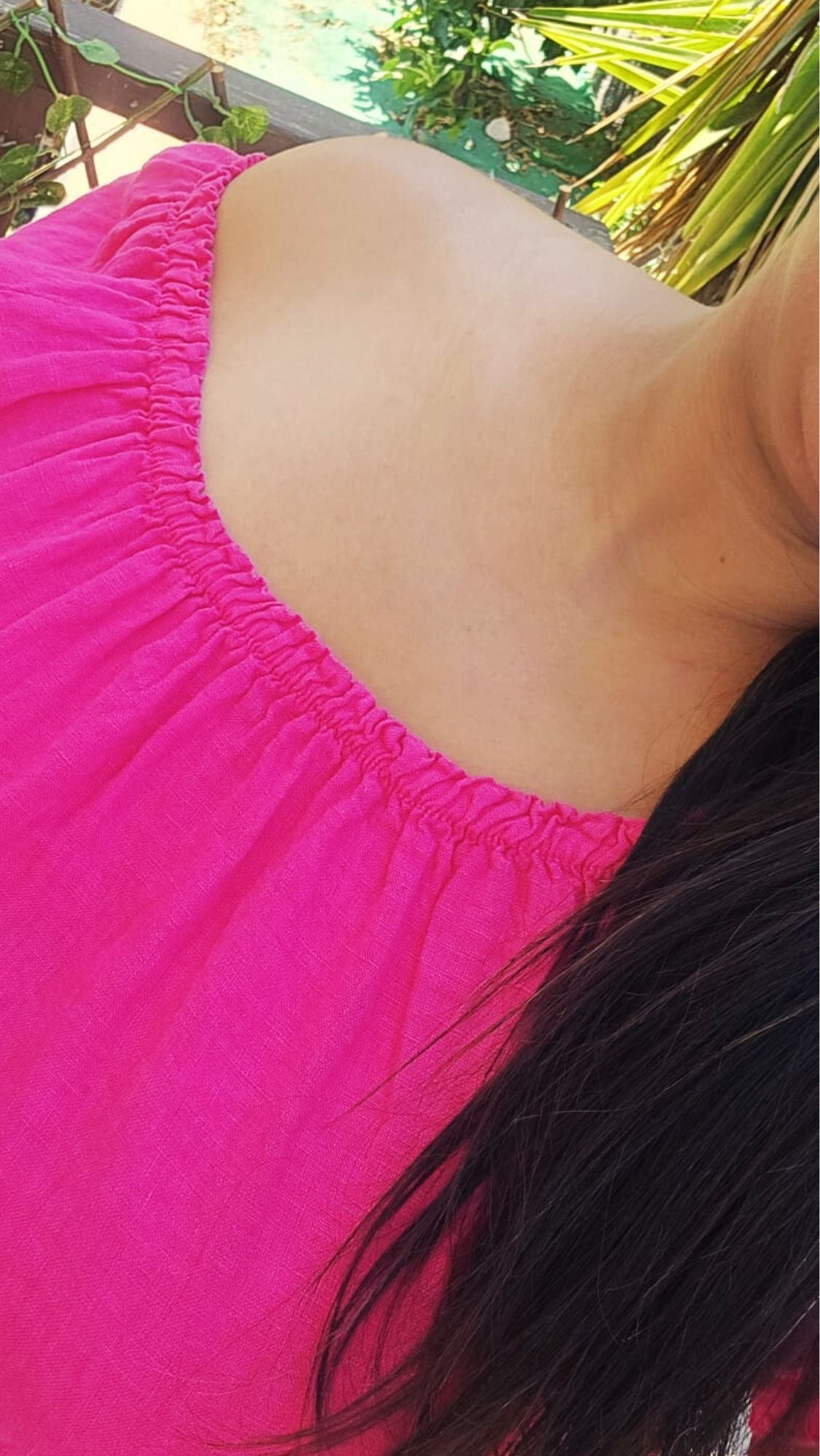 Vestido Lino Volante