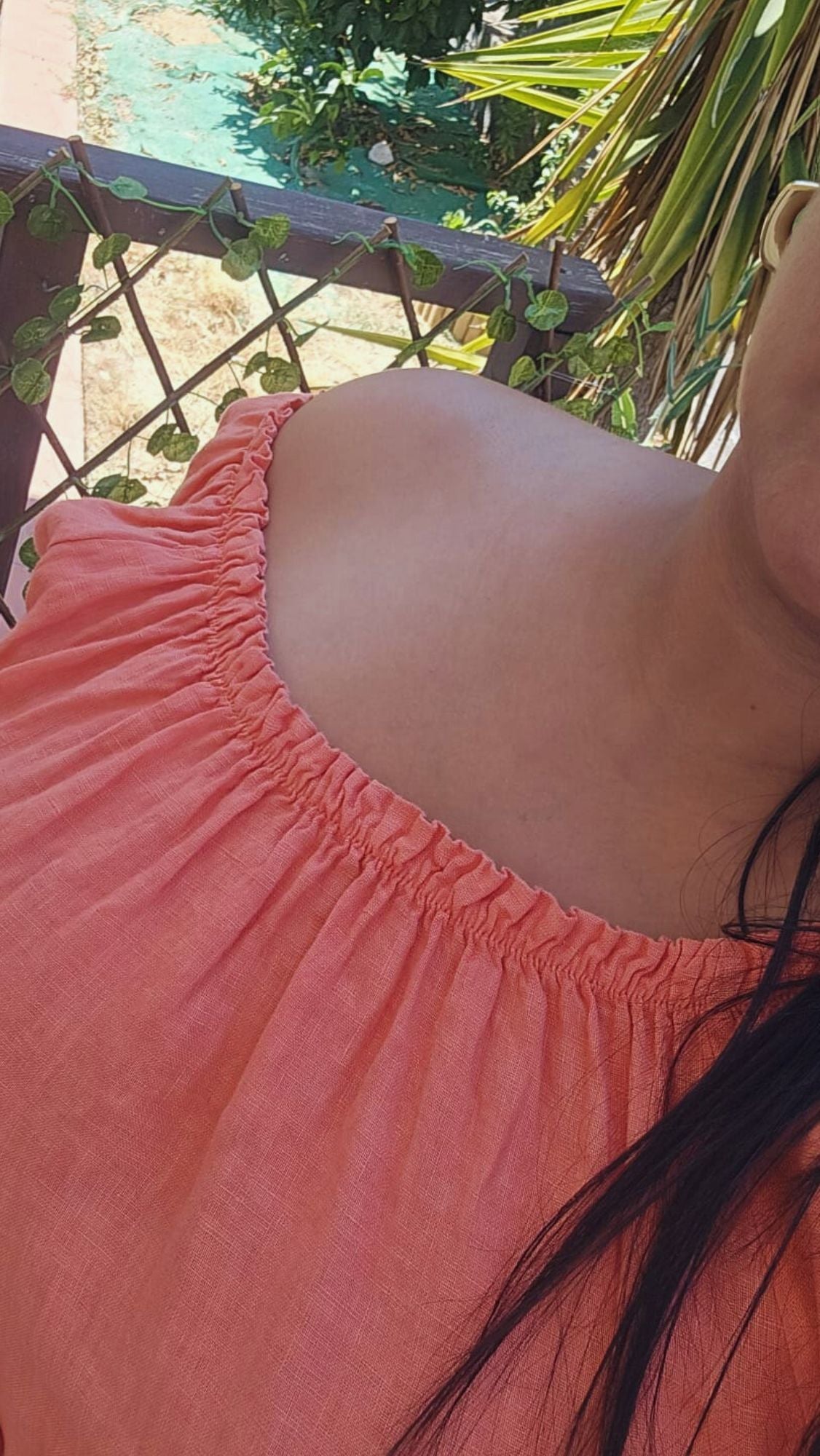 Vestido Lino Volante